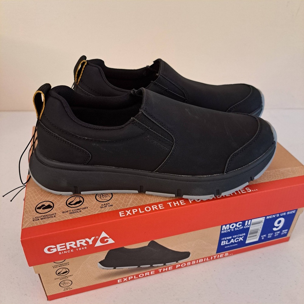 Gerry Moc II Slip On Mens Size 9 Black‎ Lightweight EVA Comfort 1208-546